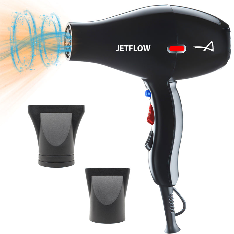 Altéax Jetflow Phon Capelli Professionale 2300W con Motore AC Lunga Durata, Termostato di Sicurezza, 3 temperature e 2 velocità - Omaggio Mantella Parrucchiere