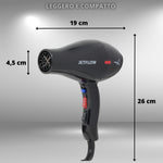 Altéax Jetflow Phon Capelli Professionale 2300W con Motore AC Lunga Durata, Termostato di Sicurezza, 3 temperature e 2 velocità - Omaggio Mantella Parrucchiere