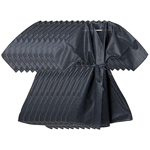 Kimono Monouso con Cintura in TNT Nero 10pz