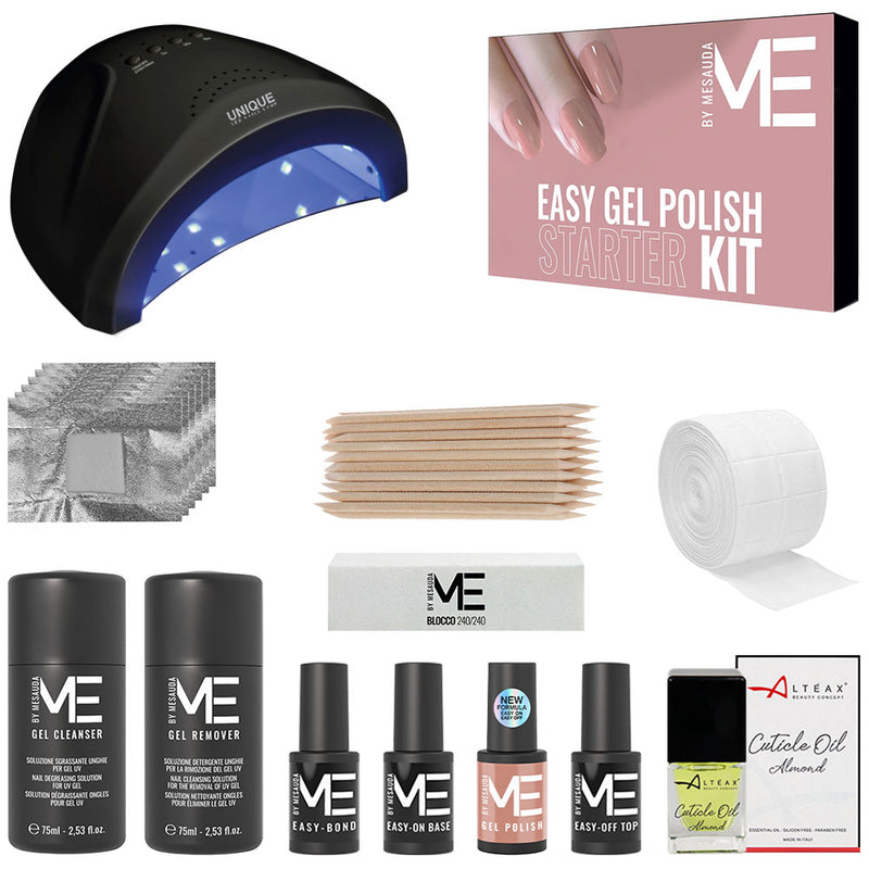 MESAUDA ME Kit Semipermanente Unghie Starter Me Easy Gel Polish Nude Edition + Fornetto LED 48W