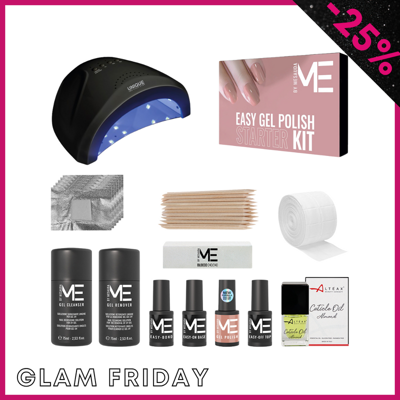 MESAUDA ME Kit Semipermanente Unghie Starter Me Easy Gel Polish Nude Edition + Fornetto LED 48W