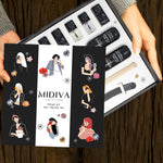 MIDIVA® Nails Pro kit Semipermanente, Set Completo Unghie "Prime" + Accessori, Made in Italy + Lampada Led 48w