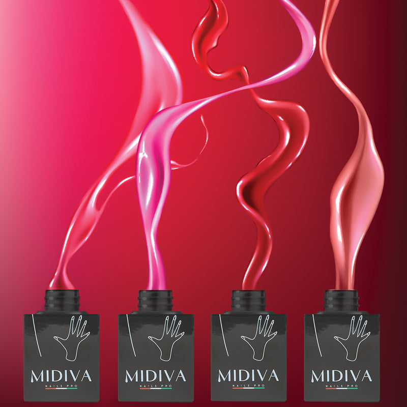 MIDIVA® Nails Pro kit Semipermanente, Set Completo Unghie "Prime" + Accessori, Made in Italy