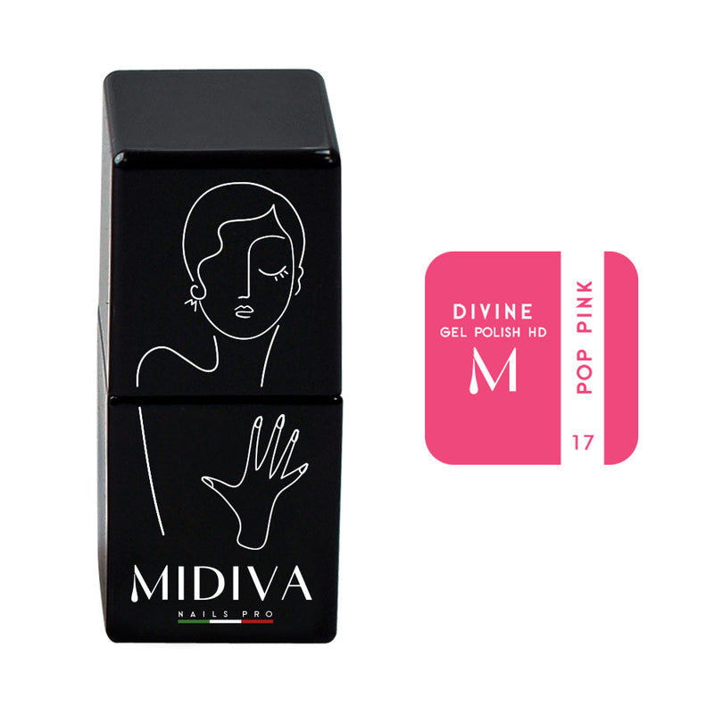 MIDIVA® Smalto Semipermanente Unghie Professionale 10ml in Gel, Made in Italy.