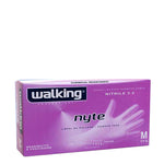 HAIR ON Walking Guanti in Nitrile Monouso Viola Nyte 100pz. Taglia M-S