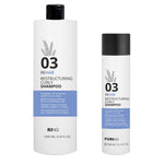 PURING Rehab Restructuring Curly Shampoo Ristrutturante per Capelli Ricci e Crespi Formati da 300/1000ml